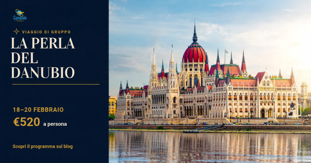 Locandina viaggio di gruppo a Budapest dal 18 al 20 febbraio 2027, Console Viaggi